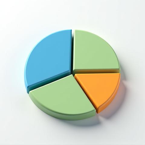 Gráfico de pastel mostrando la composición de una cartera balanceada
