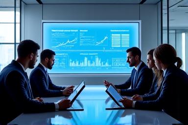 Oficina moderna con profesionales trabajando, simbolizando mandatos segregados.