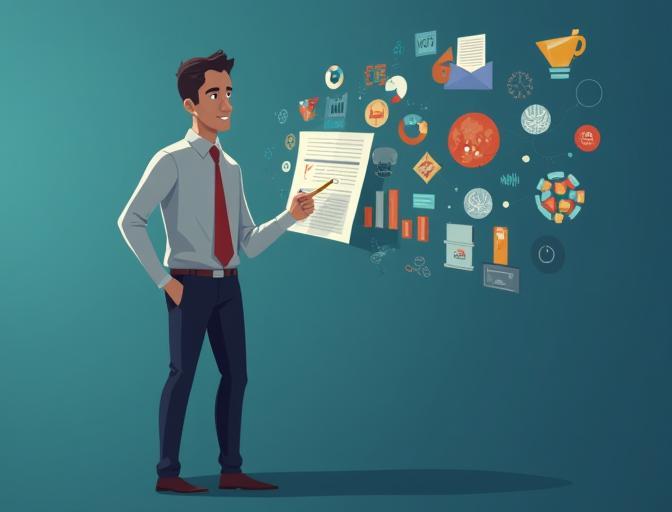 Imagen de empresario revisando gráficos financieros