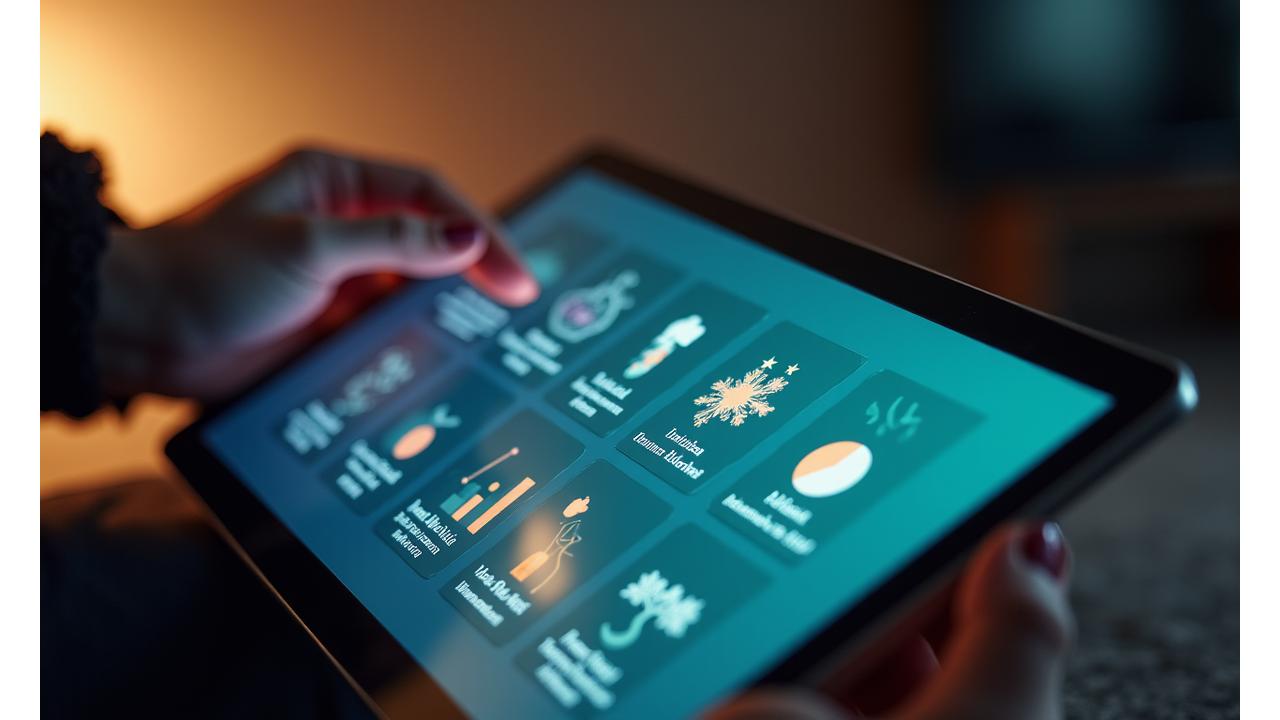 Una persona interactuando con una interfaz digital que muestra opciones personalizadas de inversión sostenible.
