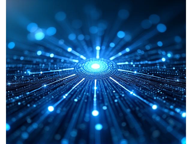Representación visual de la inteligencia artificial y la conectividad global con circuitos y nodos interconectados.