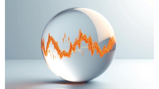Gráfico de volatilidad financiera indicando riesgo de inversión