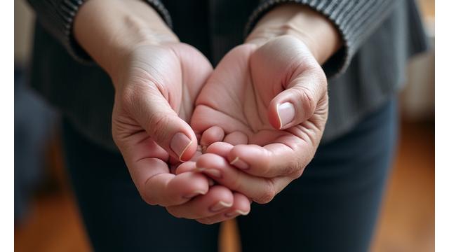 Manos de diferentes generaciones apiladas, simbolizando el apoyo y la continuidad familiar